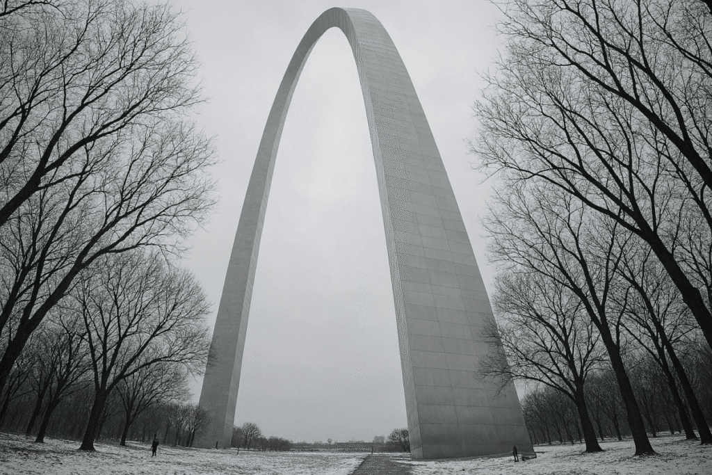 GatewayNational Park viewed from directly underneath looking straight up dramatic perspective wint 1