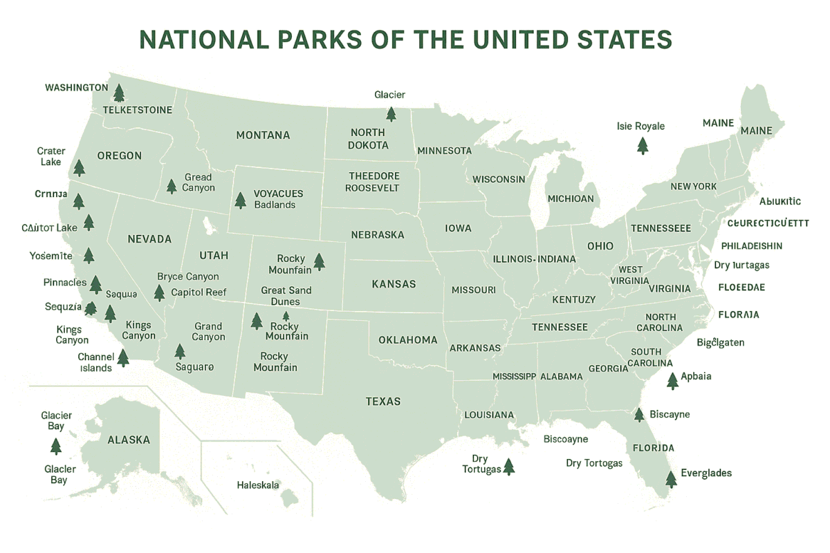 You are currently viewing National Park map by state